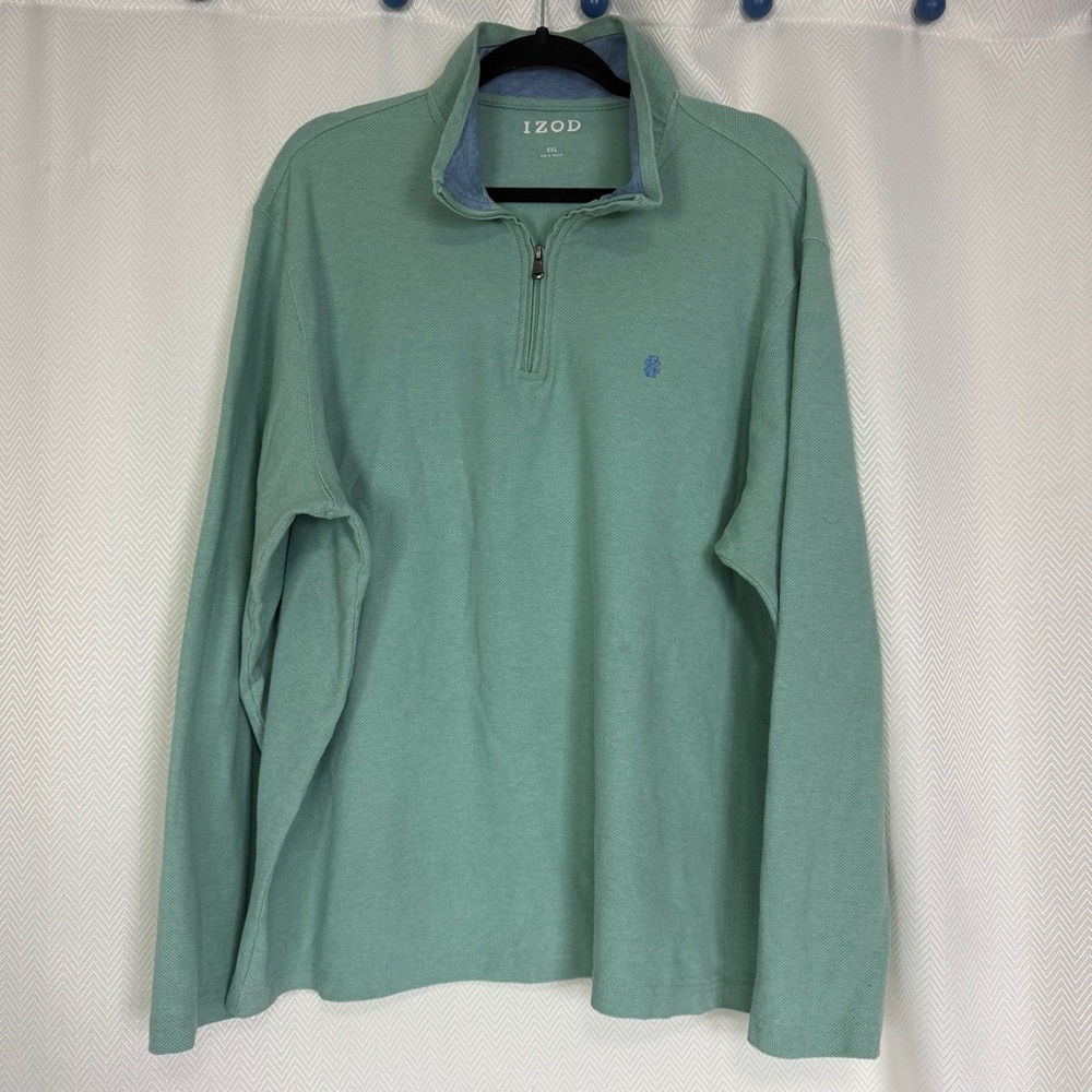 IZOD Mint Green Quarter-Zip Pullover